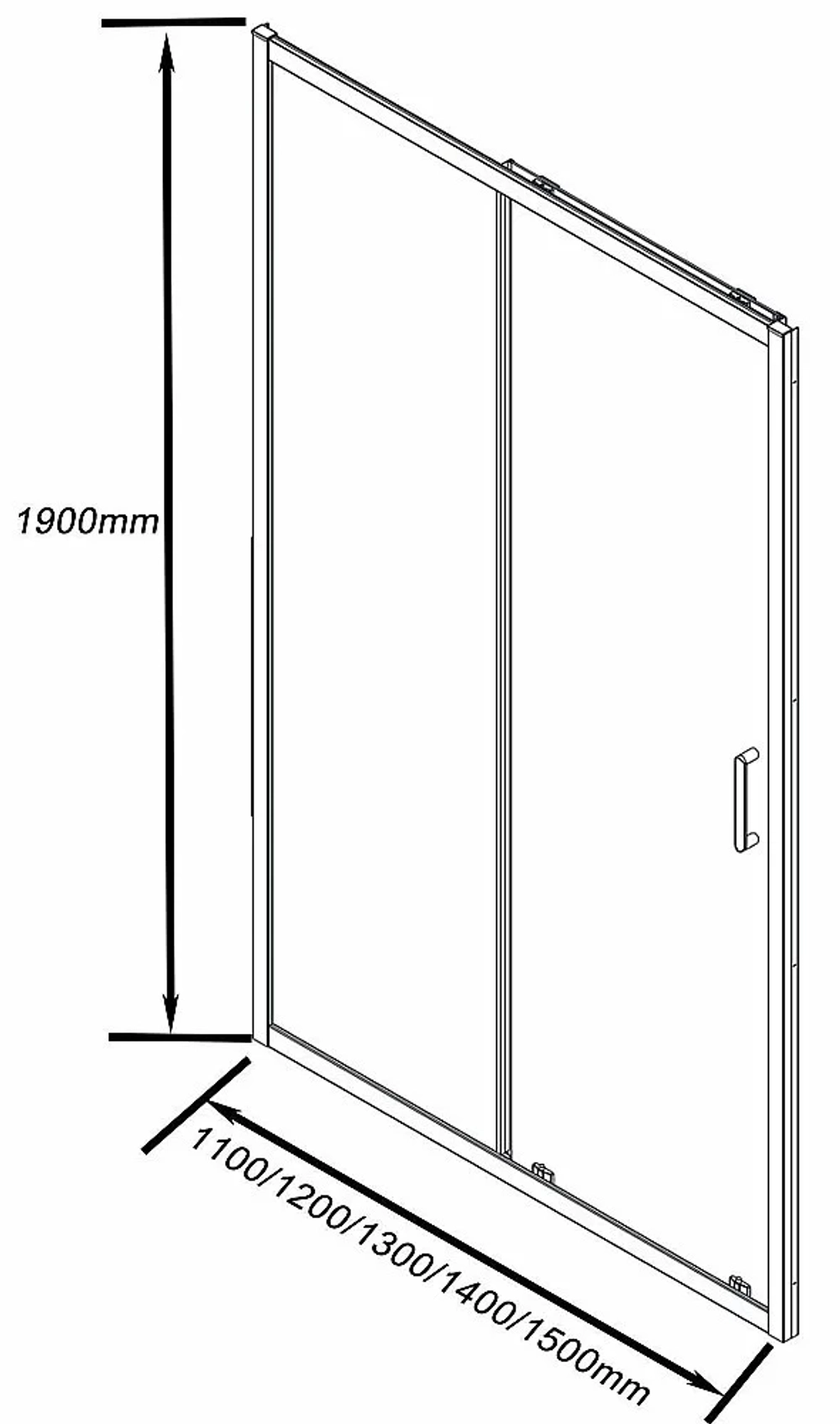 Душевая дверь Good Door Cube WTW 120 КУ00027 стекло прозрачное/профиль черный матовый