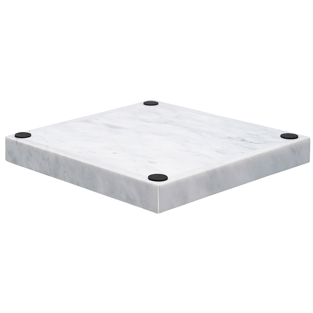 Поднос marm, 25х25 см, белый мрамор