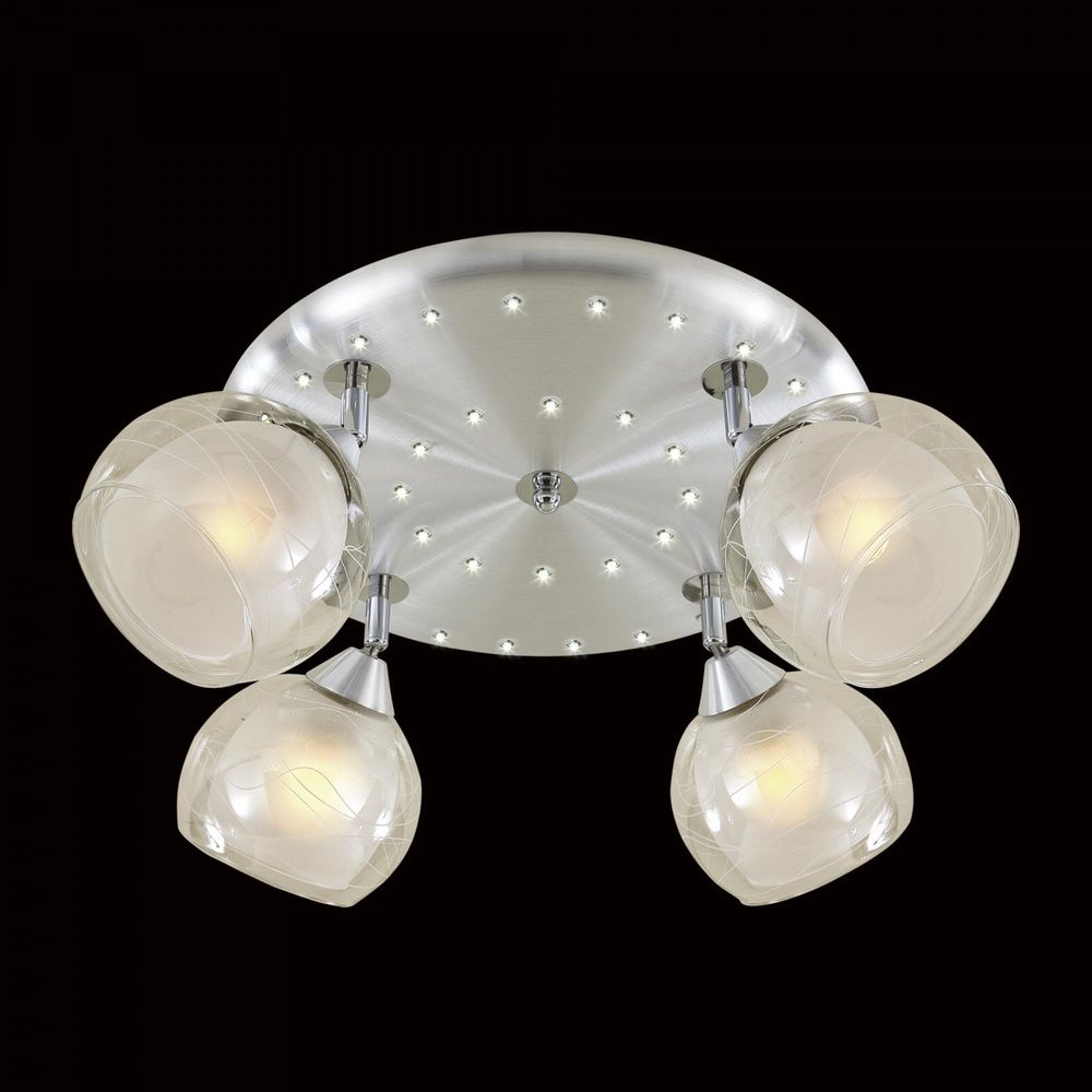 Citilux Самба CL158142 Люстра с поворотными плафонами Алюминий Хром