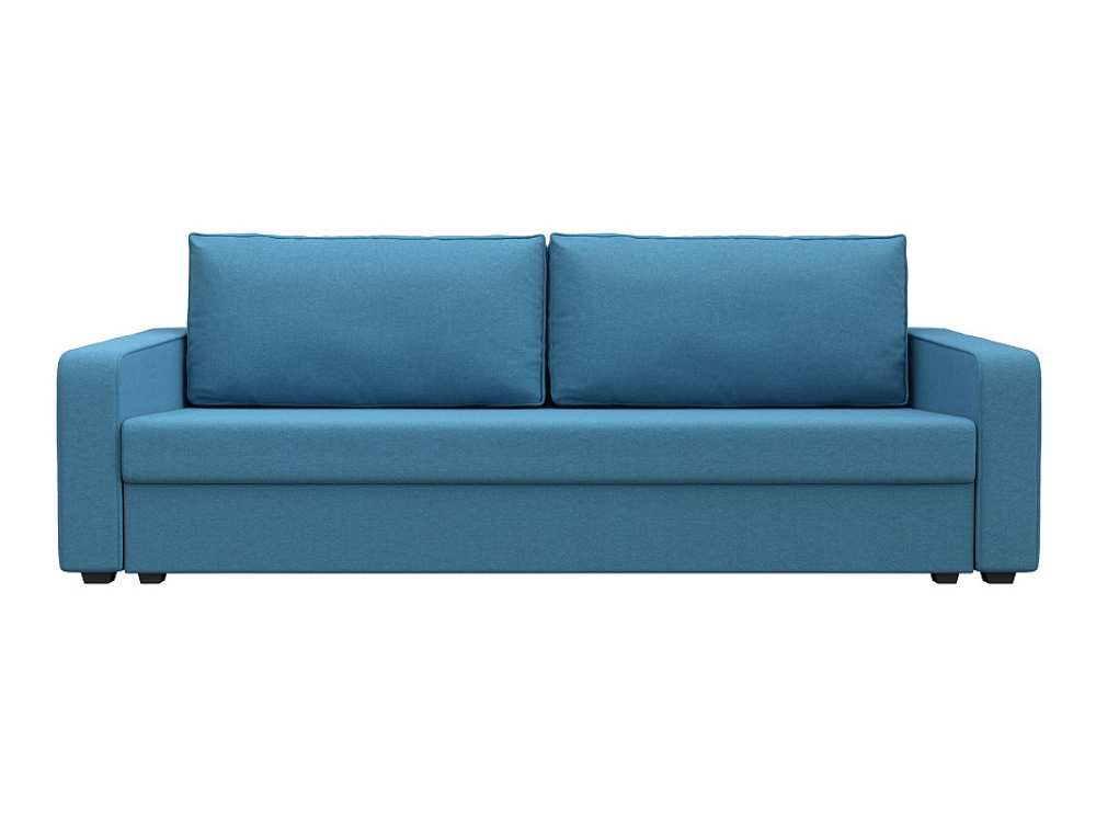 Диван прямой Лига-009, Амур 10 РОГОЖКА голубой