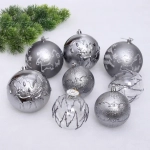 Набор шаров «Wonderful highlights» 8 см + 10 см (24 предмета), Графит