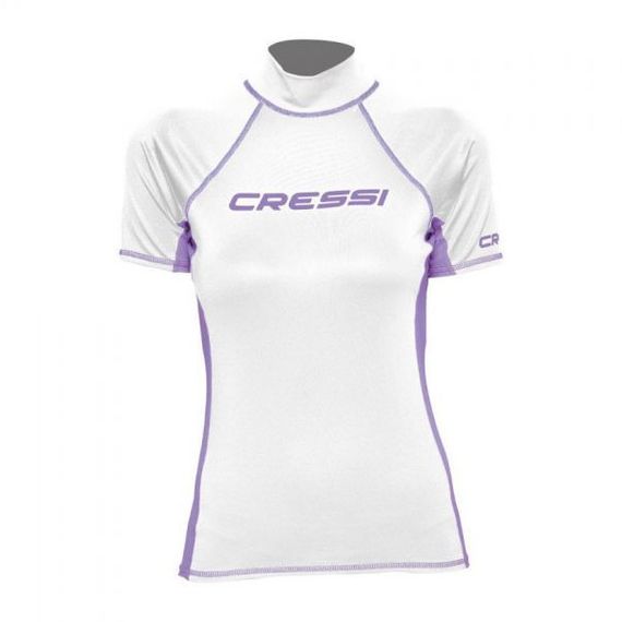 Гидрофутболка-рашгард женская Cressi Rash Guard с коротким рукавом белая