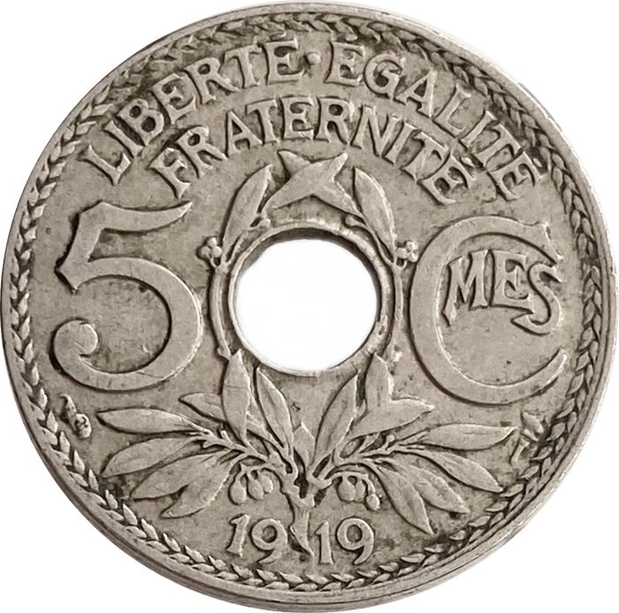 5 сантимов 1919 Франция