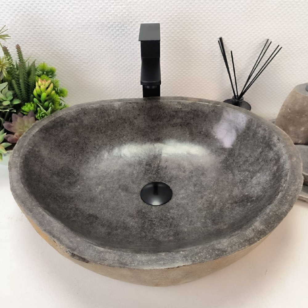 Раковина из речного камня RS-63426 (54*44*14) 0123