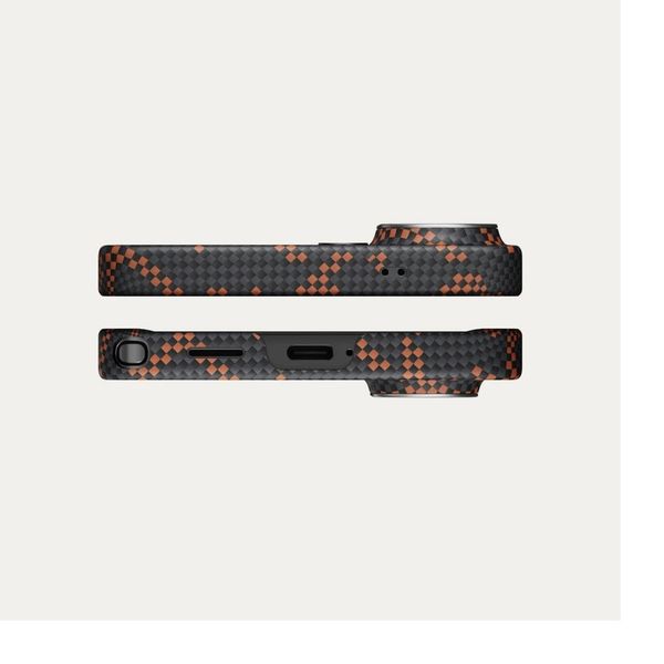 Чехол Pitaka Edge Case для Samsung S26 Ultra, Оранжево-чёрный | Orange Black