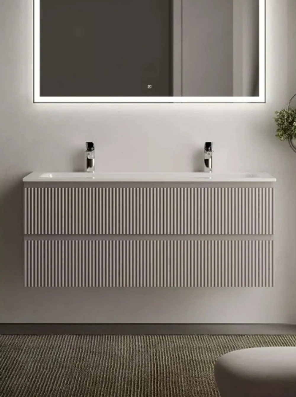 Тумба подвесная SANCOS Snob R 1195х445х500, c двумя ящиками оснащенными доводчиками, Doha Soft, арт.SNR120SM