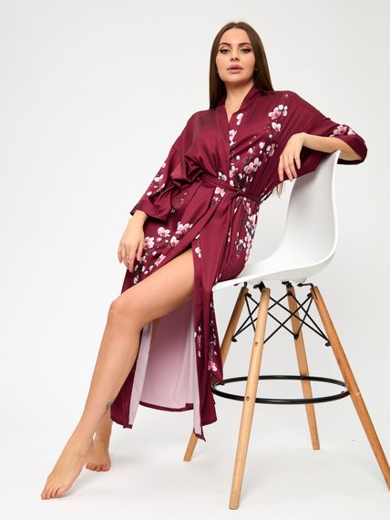 Халат женский шелковый Sakura