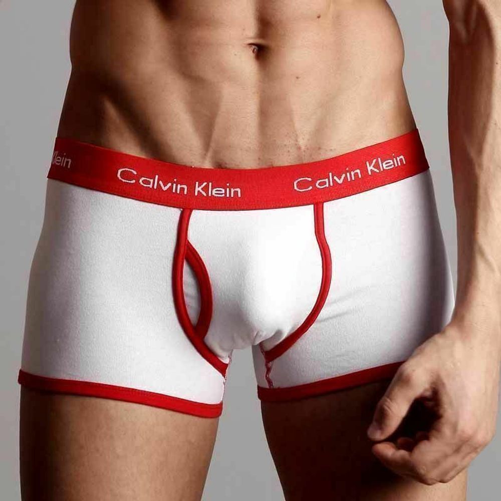 Мужские трусы хипсы Calvin Klein 365 White Red Boxer