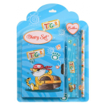 Блокнот детский Basir на замке, с карандашом, линейкой и ластиком, формат А6, серия "Тигры", переплет 7БЦ, 15*11 см, 48 листов, ассорти