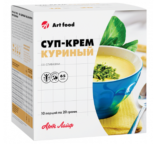 Суп-пюре с курицей со сливками