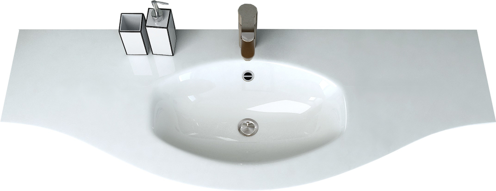 Мебель для ванной комнаты CEZARES RIALTO 136 см одна чаша Blu petrolio 55172 + 55175 + 55178