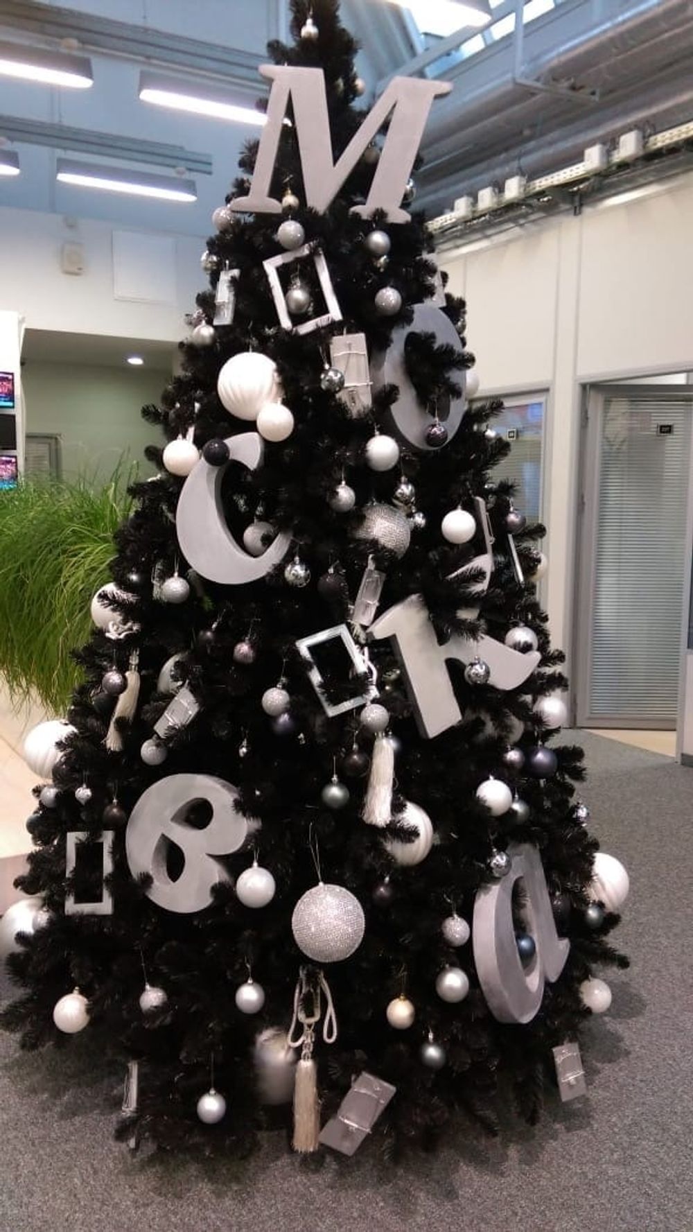 Искусственная черная елка «Чёрная жемчужина» 240 см / 2.4 м