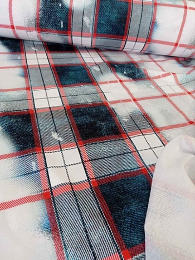 Футер (принт). Клетка варенка, 0,45 м.