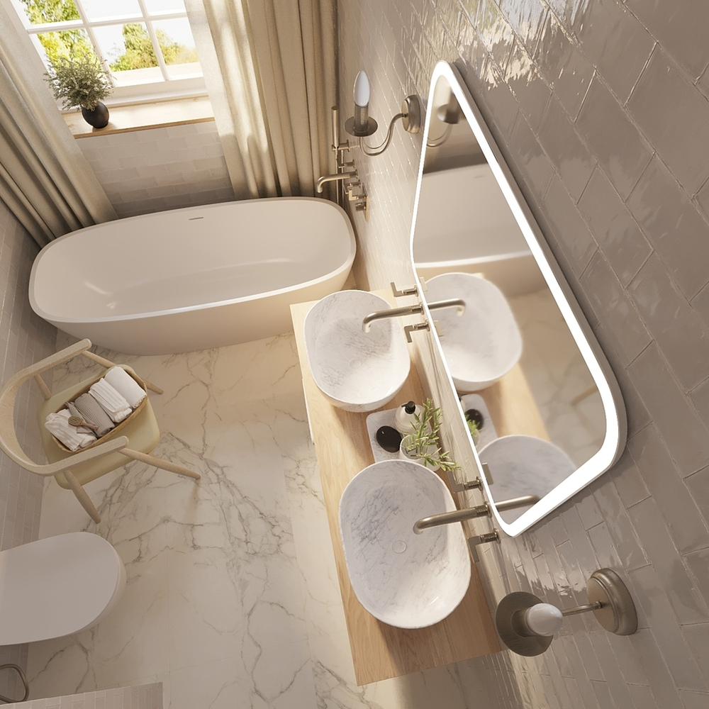 Зеркало MIXLINE "Стив" 915*685 (ШВ) сенсорный выключатель, светодиодная подсветка