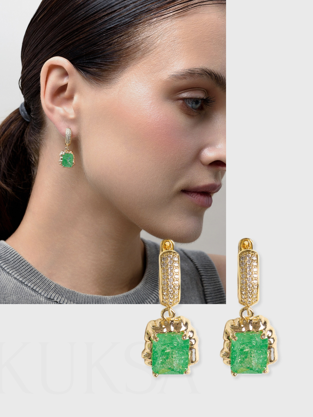 Серьги "Lollipops" Green Gold