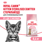 Royal Canin Kitten Sterilised Корм сухой сбалансированный для стерилизованных котят до 12 месяцев 0,4 кг
