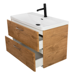 Подвесная тумба с раковиной Belbagno DUE, 80 см Rovere Nature DUE-800-2C-SO-RN-P + BB-8076-3-80