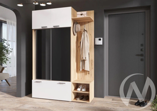 Прихожая Стелла (дуб крафт белый/графит)