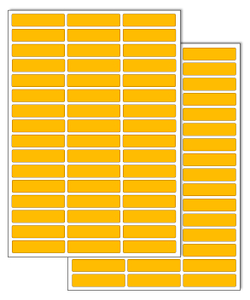 Темно-желтые виниловые наклейки для маркировки Policomprint М13, 42х10 мм. 96 шт. Глянец.