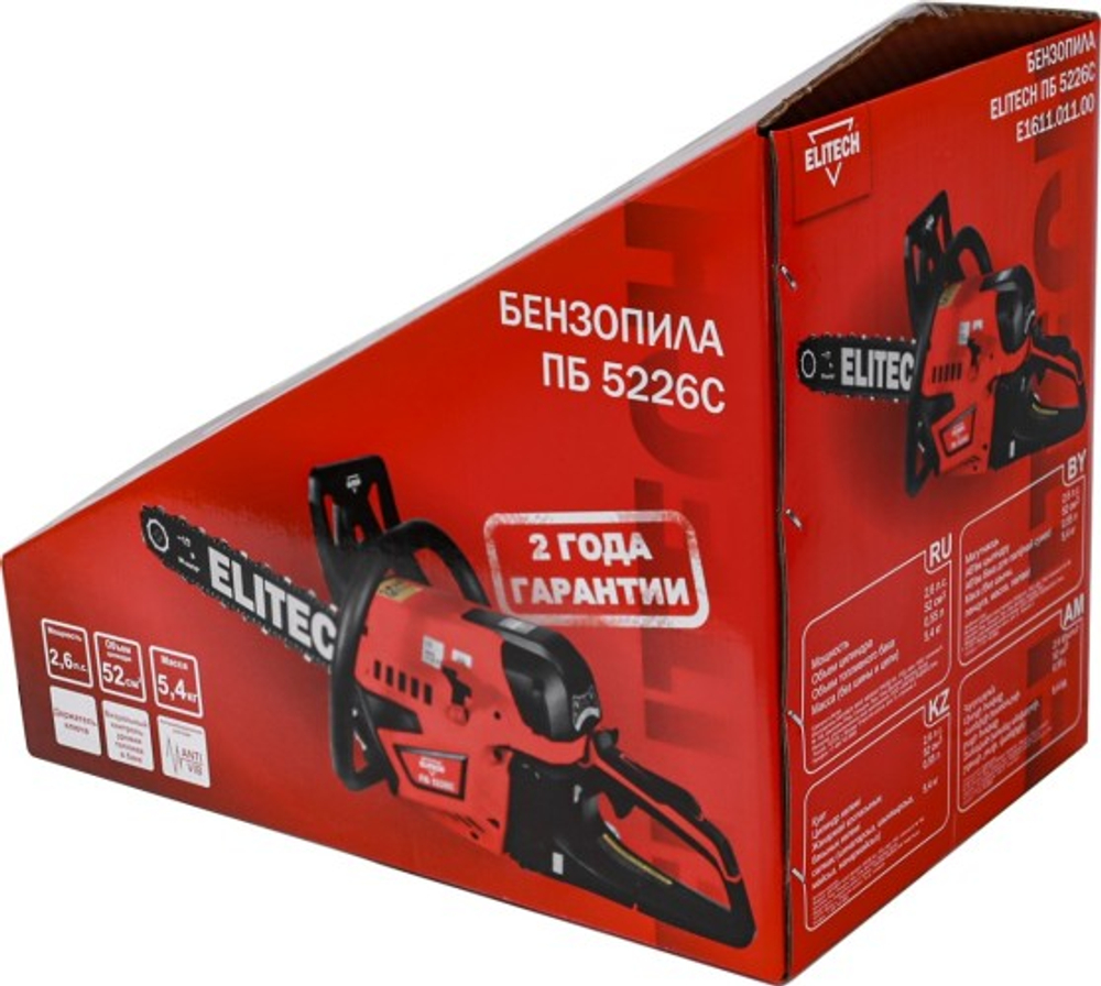 Бензопила ELITECH ПБ 5226C 205453