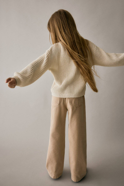 H&M Джинсы широкого кроя, бежевый