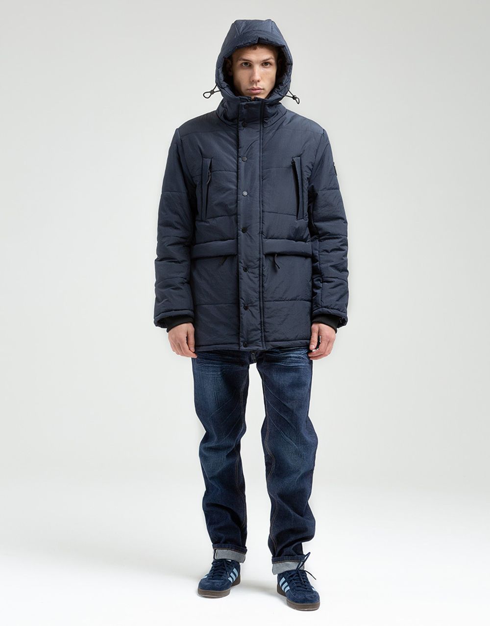 Куртка We Don’t Care Long Puffer Jacket Navy