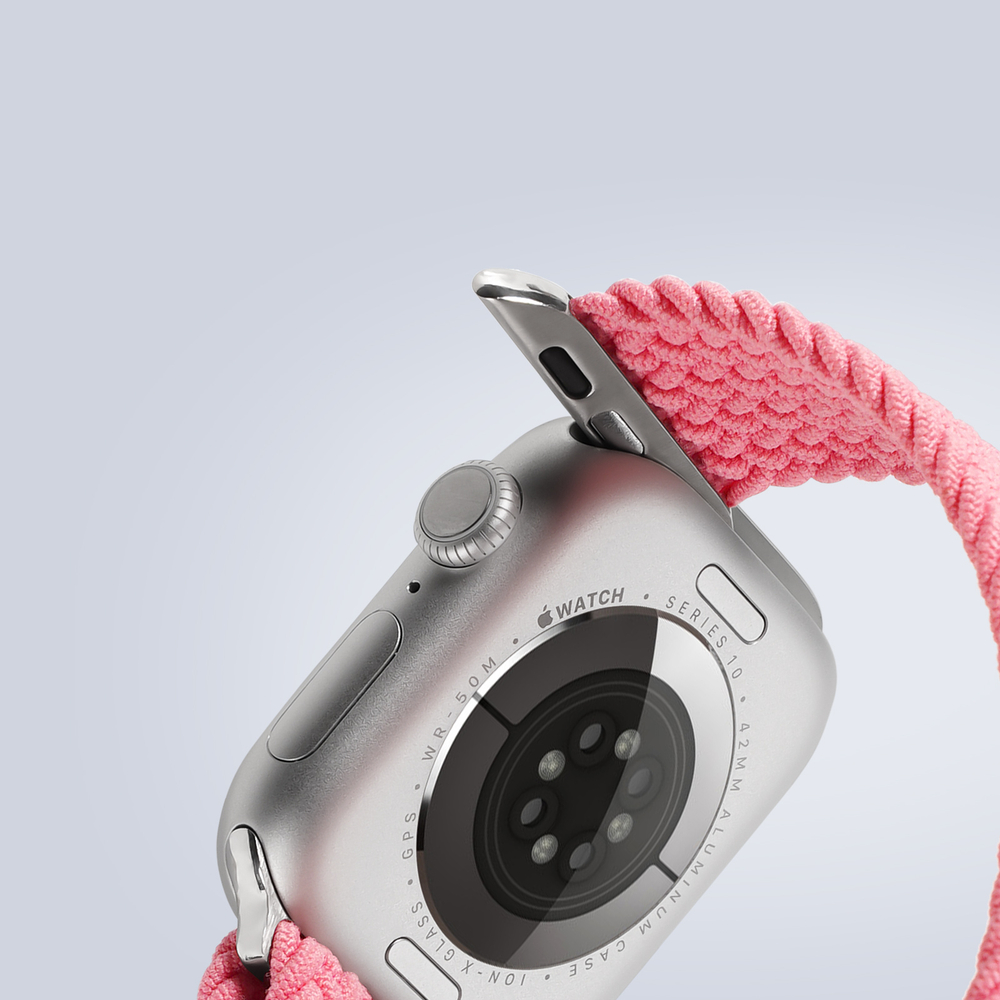 Эластичный ремешок розового цвета (Hot Pink) для смарт часов Apple Watch размером 38, 40, 41 и 42MM, серия Mixture Ultra Series от Dux Ducis