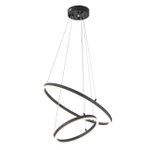 Подвесной светодиодный светильник 66Вт, 4816Лм, 3000-6500К, Ra>80, плавная регулировка мощности, изменение цветовой температуры, ночник, управление со смартфона, металл/акрил, черный