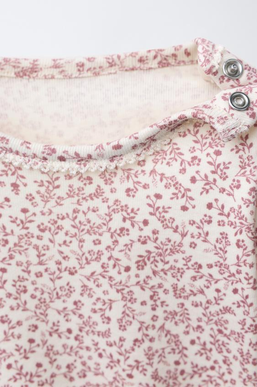 ZARA КОМПЛЕКТ ИЗ БОДИ И ЛЕГИНСОВ С ЦВЕТОЧНЫМ ПРИНТОМ, ЦВЕТ РОЗОВОГО МЕЛА