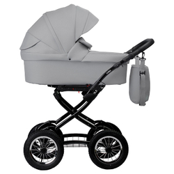 Детская коляска Indigo Barbara Eco Classic 2 в 1 Be04 св.серая кожа