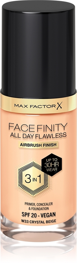 Max Factor Facefinity All Day Flawless - Долговечная тональная основа SPF 20, 30 ml