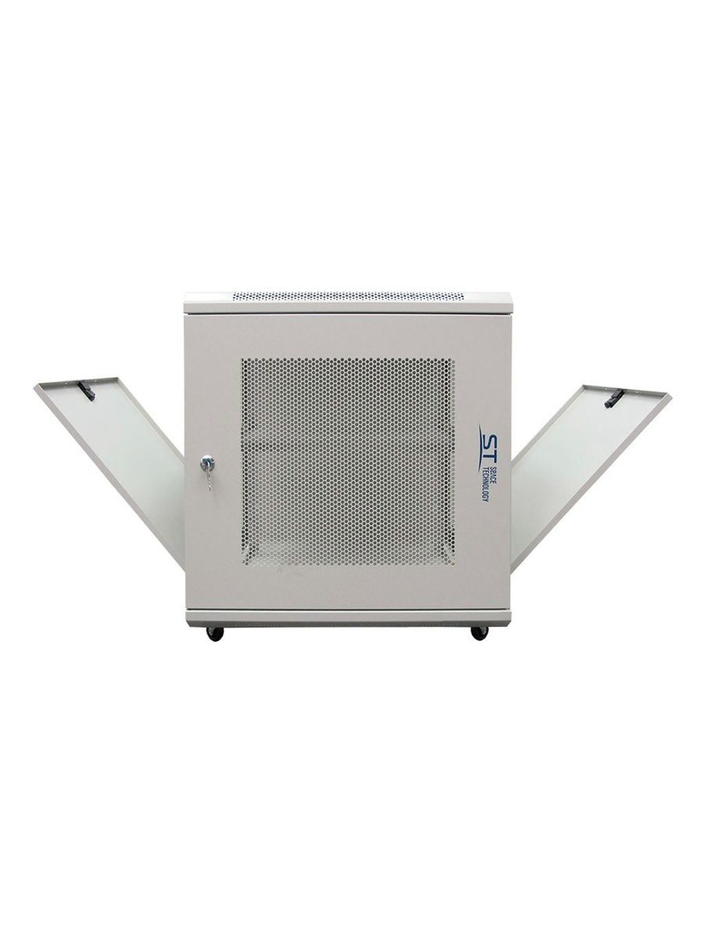 Шкаф телекоммуникационный настенный ST-NCP12U600 (СЕРЫЙ) С ПОЛКОЙ
