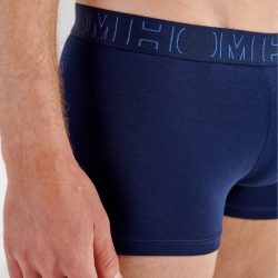 Мужские трусы боксеры набор из 3-х штук (1 шт темно-синие с принтом, 2 шт темно-синие) HOM GIANGI #2 Boxer Briefs 3p 402731_40T037