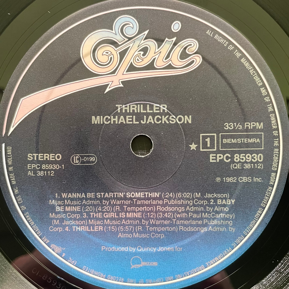 Michael Jackson - Thriller (Голландия 1982г.)