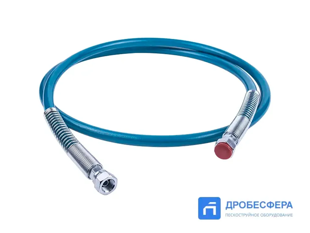 Шланг для окрасочного аппарата 250 бар 1.8 метра 1/4" бирюзовый арт. DP-637H05-1.8