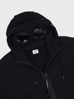 Худи на Молнии C.P. Company Diagonal Raised Goggle Zipped Black
