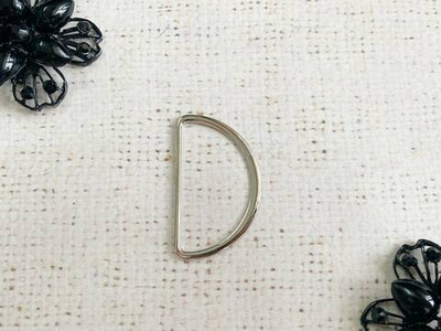 Полукольцо металлическое, р. 20х10 мм, никель