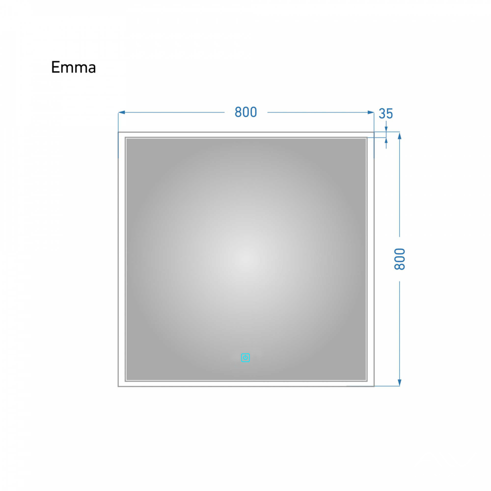 Зеркало Emma 80 с подсветкой и антизапотеванием