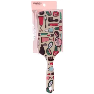 Расческа массажная прямоугольная форма «КОЛЛЕКЦИЯ ИМАНИ - МАКИТА», микс 4 дизайна, 24*7,5см (PVC упаковка)