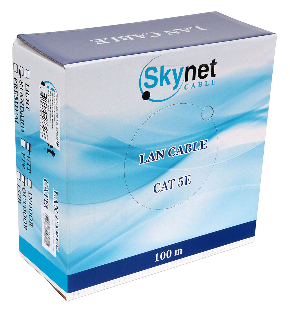 Кабель витая пара U/UTP 5e кат. 4 пары SkyNet CSS-UTP-4-CU-OUT/100