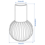 Ваза IKEA SKOGSTUNDRA (СКОКТУНДРА), Черный, 27 см