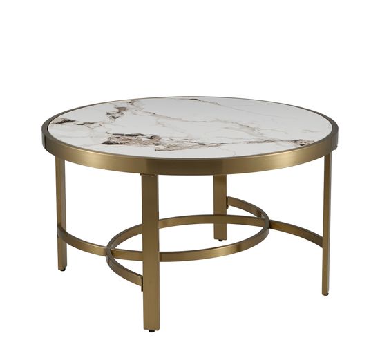 Журнальный столик Адриана 80*80 см светлая керамика