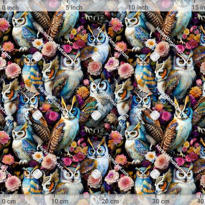 Волшебные совы в саду by LalaChandra Art 462 DPI