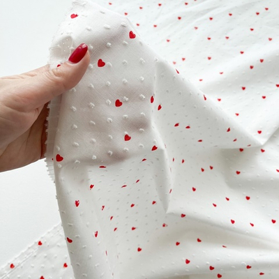 хлопок с мушкой сердечки