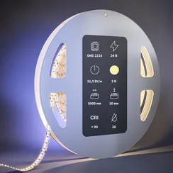 Светодиодная лента Ультра 24ВD2216 21,5Вт/м 3000К 5м IP 20 201063 Led Strip 201063