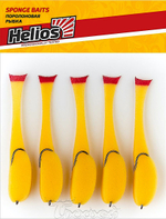 Рыбка поролоновая Helios HS-110-06 110мм 5шт На двойнике 2/0