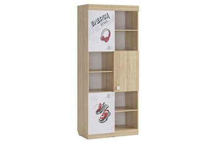 Стеллаж "Энерджи"  (дуб сонома/белый), Мебельсон
