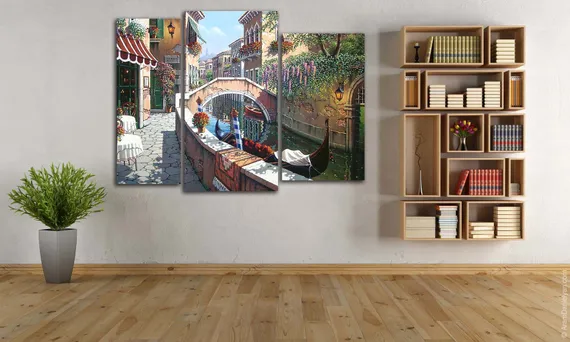 Модульная картина "Улочки Венеции"