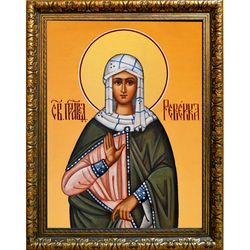 Ревекка праведная, жена ветхозаветного патриарха Исаака. Икона на холсте.