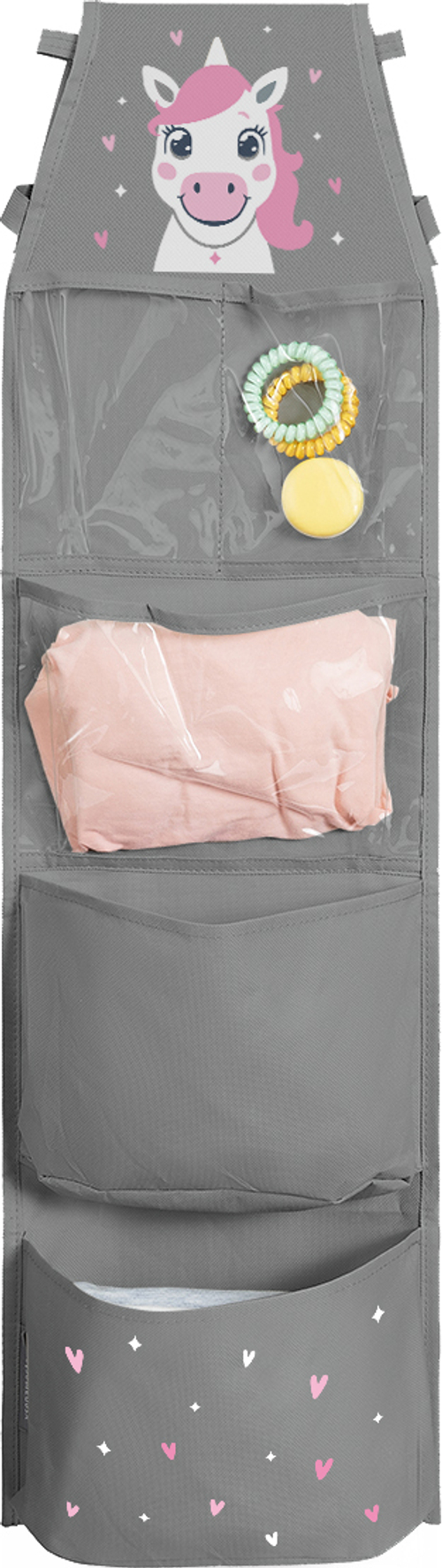 Кармашки для детского сада на резинке. Единорожек